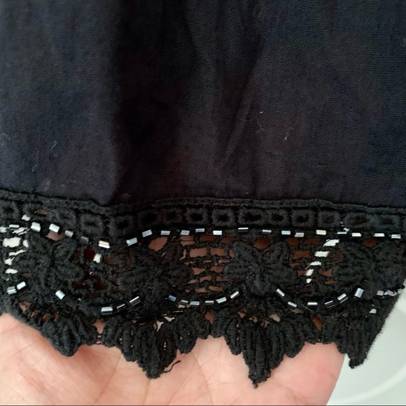 FREE PEOPLE Beaded Embroidered Smocked Top with Open Back Women’s Size XS - Picture 7 of 8